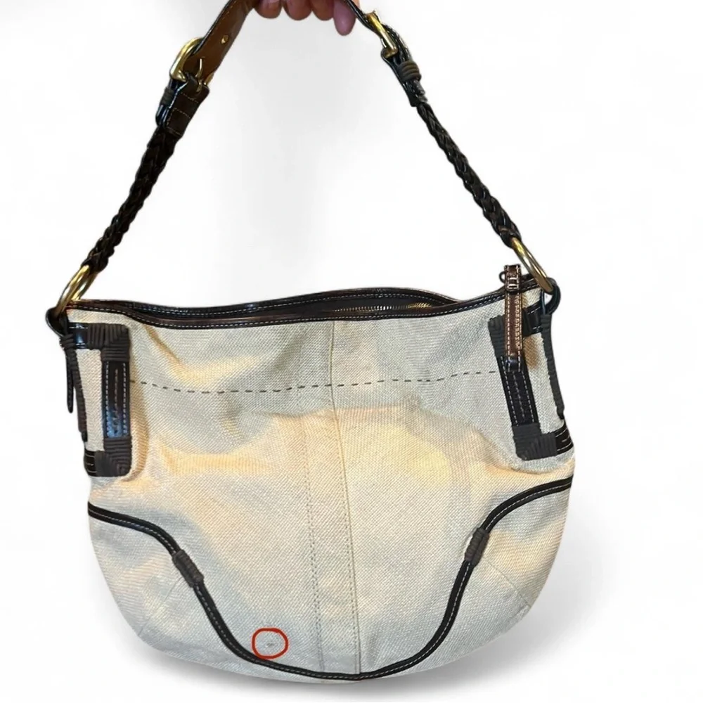 Y2K Coach Canvas Hobo Shoulder Bag